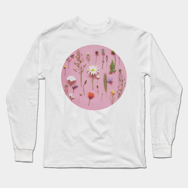 Wild Flowers Long Sleeve T-Shirt by Cassia